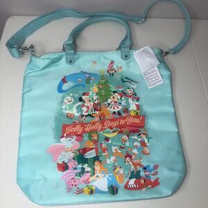 2023 Disney Parks Classics Christmas Zip Tote Bag Holiday Jolly Holly Days NWT